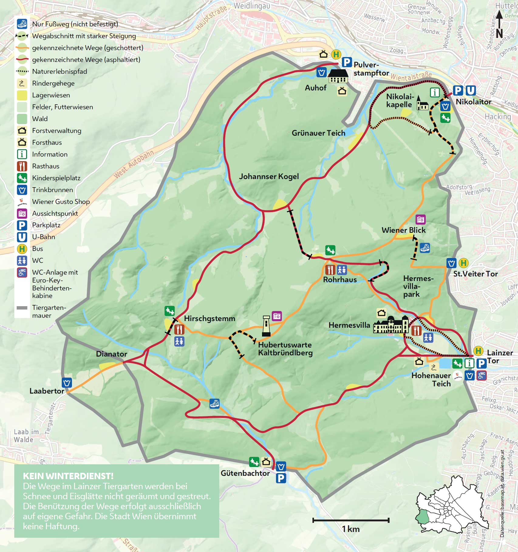 Lainzer Tiergarten Plan